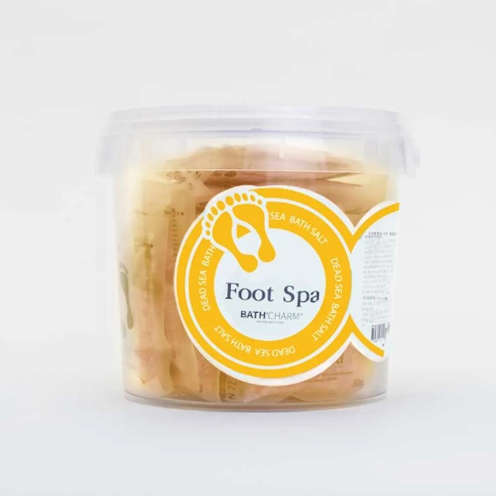 BATHCHARM Соль Мертвого моря для ножных спа Мята 30 г x 25 шт. Добавки для ванночки для ног