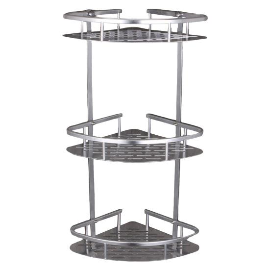 Wall Mount Corner Shelf 3 Layers Triangle Punch Free Hollow Drain Bathroom Shower Shampoo Storage Rack Holder Organizer Bathroom Supplies