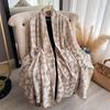 Core-Spun Yarn Leopard Print Thickened To Keep Warm, Imitation Cashmere Fringed Cape Double-Sided Gold Thread Shawl Autumn And Winter