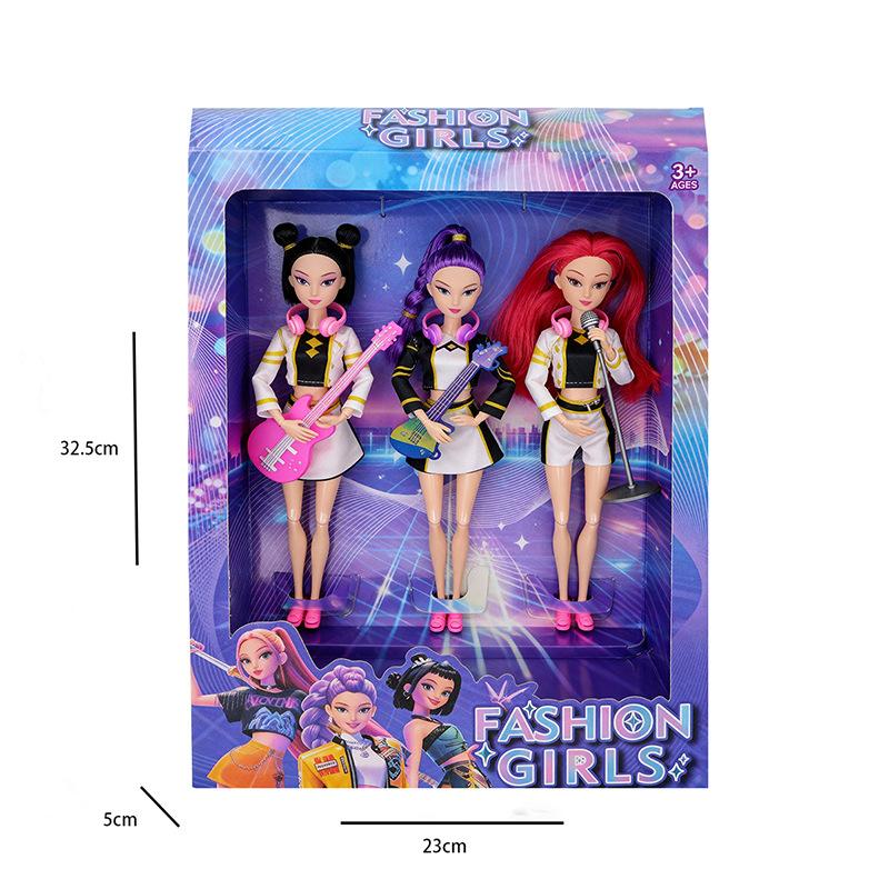 Кукла-симулятор K-POP Охотница на демонов, Набор тематических игрушек из 3 штук, 32,5 см Виниловая фигурка из ПВХ