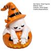 Holiday Party Prank Trinket Ghost Pumpkin Figurine, Cute Sad Leaning on Desk Unique Home Accent Piece Decor, Spooky Halloween Decoration for