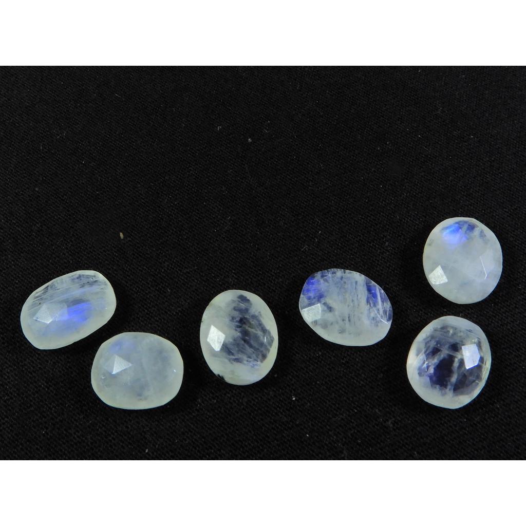 10X12MM натуральный радужный лунный камень шахматной огранки овальный россыпью драгоценный камень 6 шт лот RML-971