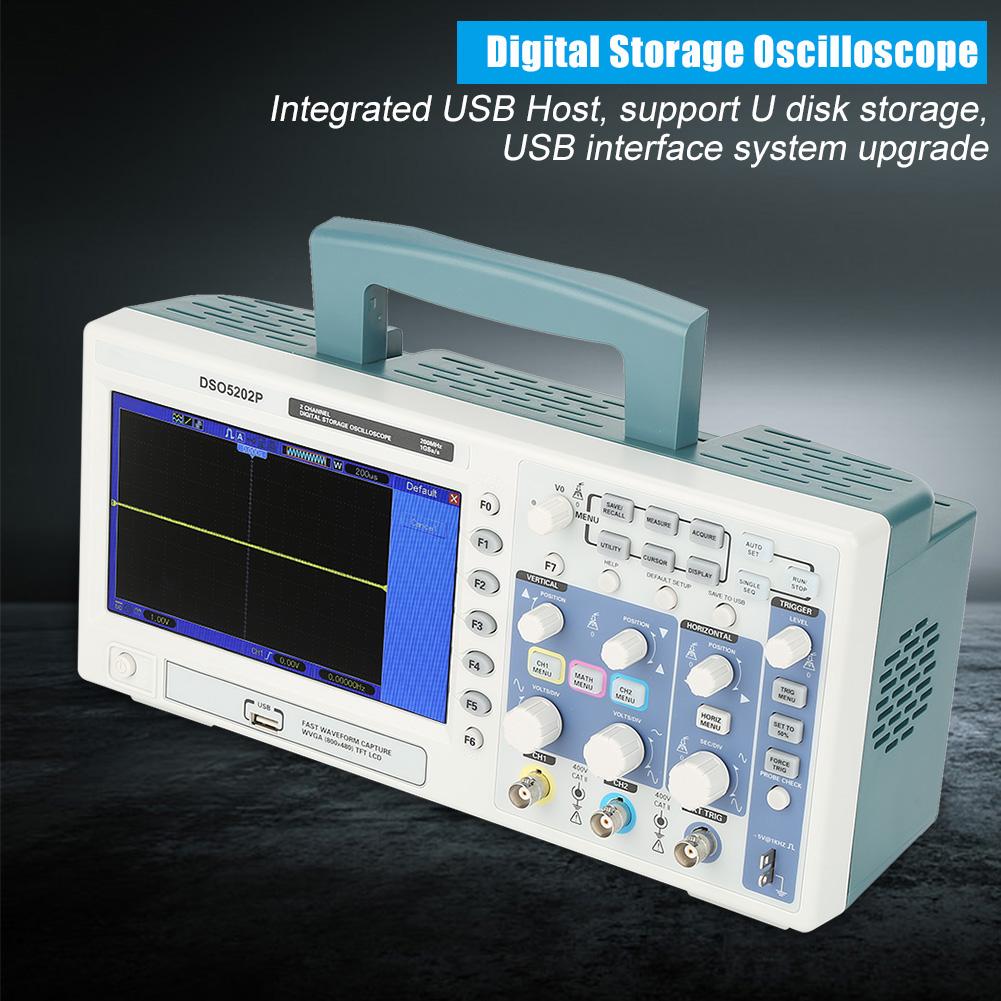 Hantek DSO5202P Digital Storage Oscilloscope 200MHz 2Channels 1GSa s