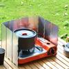 Foldable Gas Stove Windshield Outdoor Camping Cooking Burner Windproof Screen Aluminium Alloy Outdoor Stove Wind Shield