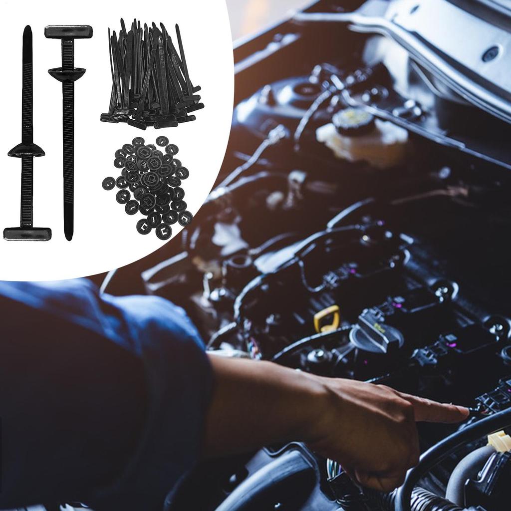 Пряжка для кабельной стяжки для ремонта 100 шт. Держатели для кабельных стяжек Устойчивая к УФ-излучению нейлоновая пряжка Сверхпрочный многоцелевой крепеж для дома автомобиля