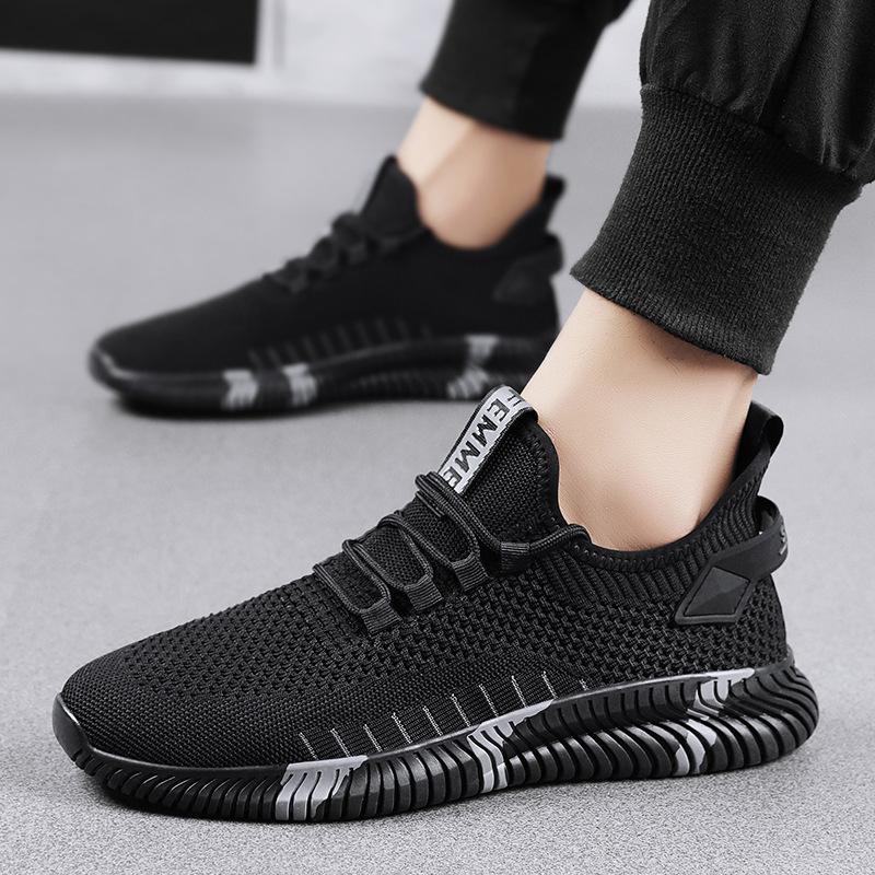 Летние кроссовки, мужские летающие плетеные кроссовки, популярные в Интернете спортивные и развлекательные трендовые кроссовки, дышащие кроссовки