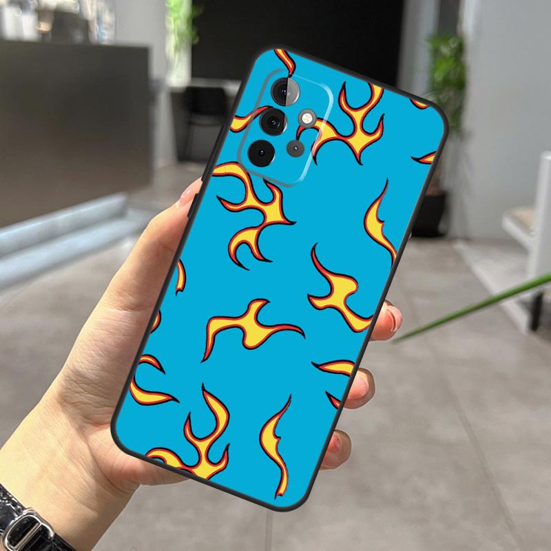 Фиолетовый Огонь Принт Чехол Для Samsung Galaxy A52 A32 A12 A56 A36 A54 A34 A14 A05 A16 A26 A13 A33 A53 A15 A35 A55
