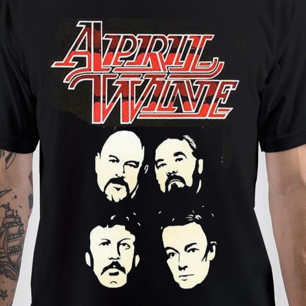 НОВАЯ черная футболка April Wine унисекс Все размеры S-45XL 2F166