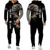 The Lion King 3D Print Men's Zipper Hoodie Suit Men's Casual Sportwear Two Piece Set Cool Animal Pattern Jacket Pants Tracksuit