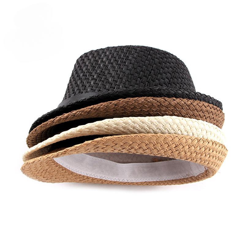 Jazz Hat Korean Fashion Simple Sun Hat Women's Summer Sunscreen Breathable Straw Hat for Men