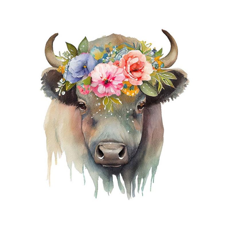 Абстрактные милые картины на холсте с изображением коров Хайленд, акварельные постеры и принты с изображением коров Хайленд, настенные художественные картины для домашнего декора