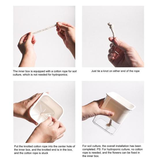 Автоматический самополивающийся цветочный горшок, прозрачный видимый уровень воды, контейнер для растений, садовые инструменты