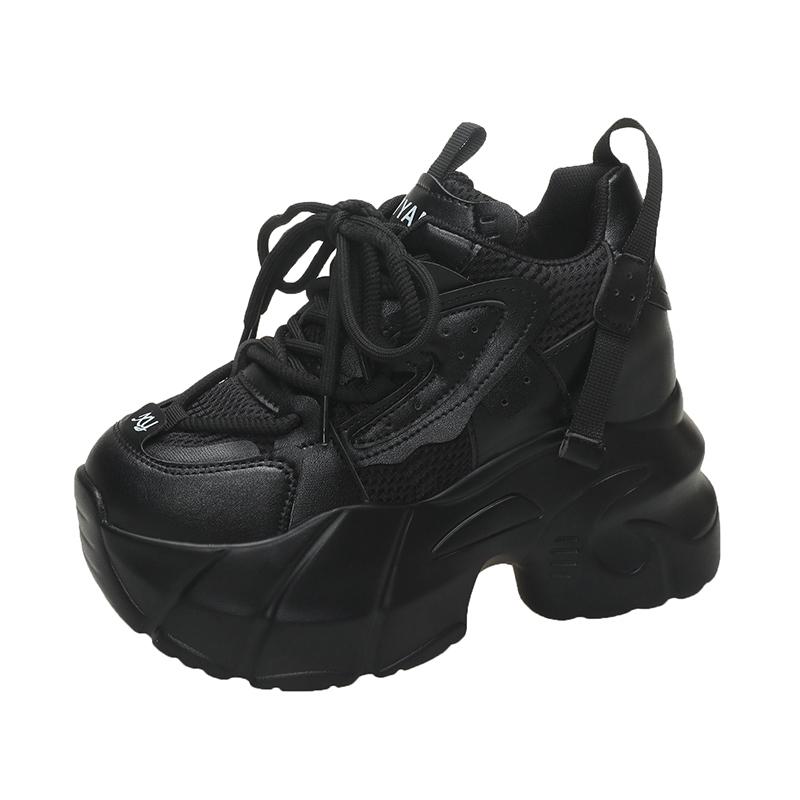 Модная женская спортивная обувь, увеличивающая рост на 9 см, сетчатый верх, толстая подошва, кроссовки для папы, весна-лето, новый стиль, подходит для маленьких размеров