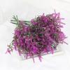 6 Bundles Fake Greenery Plants Artificial Lavender Flowers Outdoors Indoor UV Resistant Plastic Faux Bouquets for Outdoor Home Garden Porch Decoration