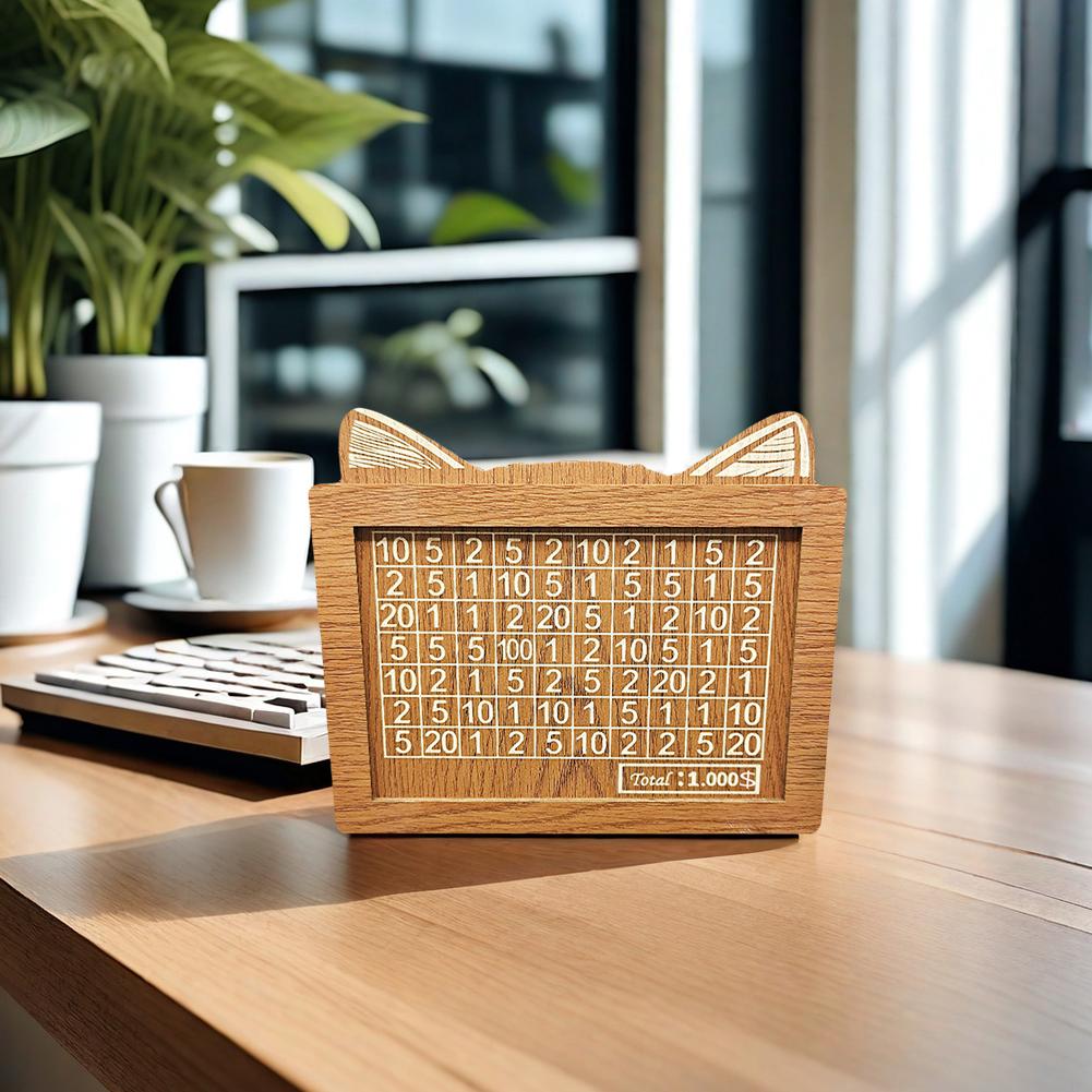Retro Wooden Money Bank For Savings Stylish Lightweight Coin Bank For Boys Girls Kids Adult