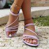 2025 Новые летние повседневные сандалии для женщин, плоская обувь, мягкая подошва из ЭВА, легкие, женские, для ежедневной ходьбы, сандалии, уличная обувь
