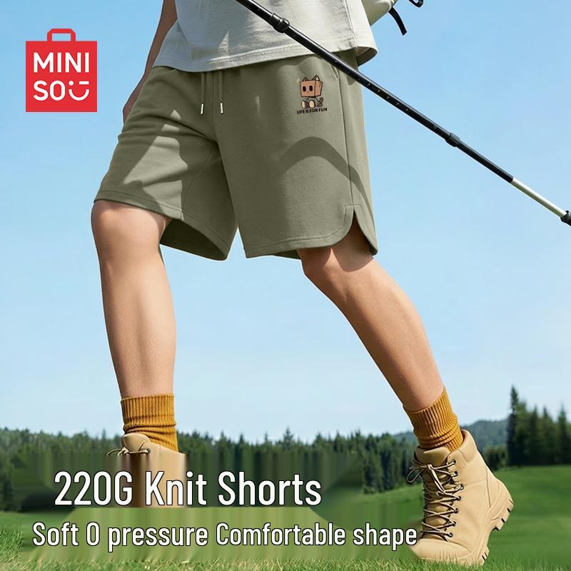 MINISO Мужские летние повседневные свободные шорты до колена в японском стиле