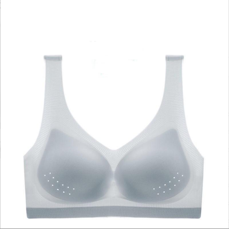 Women's Bra Sexy Solid Color Seamless Large Size Ice Silk Unwired Bra Vest Bralette Women Lingerie