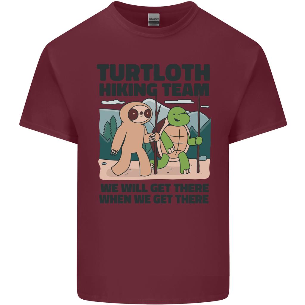 Turtloth Hiking Team Hiking Turtle Sloth Unisexs Light Cotton TShirt