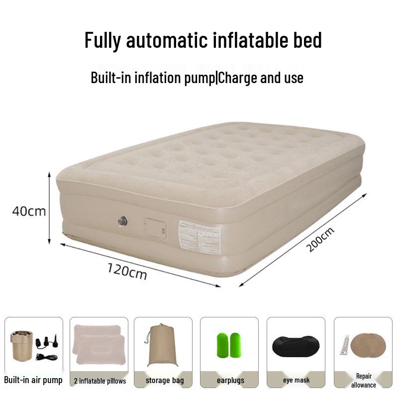 Smart AI Voice-Controlled Inflatable Air Mattress for Outdoor Camping – Thickened Double Bed Sheet