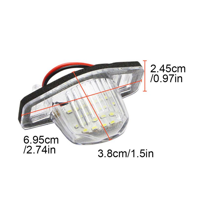 18 Led Car Number License Plate Lights Assembly Pure 6000K For Cr-V Fr-V Stream 12V Smd Number Lamp Led License Plate Light