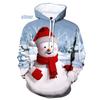 Autumn Winter Christmas Snowman Christmas Deer 3D Printed Hoodie Unisex Personality Casual Sport Hooded Children's Clothing Tops