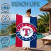 Baseball Rangers Map Beach Towel, Microfiber Beach Towel, Perfect For Pool, Beach, Travel, Home Decor Beach Party Fan gifts
