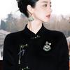 Ruyi Pipa Brooch, High-end Female Classical Style, National Trend Pearl Brooch, Cheongsam Corsage