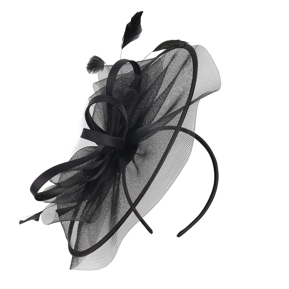 Feather Tea Party Hats Decorative Headband Hair Clip Vintage Bride Headpiece