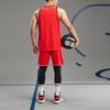 Li Ning Sports Basketball Series сетчатый дышащий баскетбольный спортивный костюм для соревнований по спорту для отдыха мужской спортивный костюм красный AATR011-2