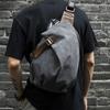 Canvas Bag, Crossbody Bag, Men's Retro Single-shoulder Large Chest Bag, Simple Student Postman Crossbody Bag for Men