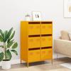 VidaXL Buffet haut jaune moutarde 68x39x101,5 cm acier 851223