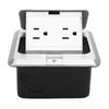 Recessed Desktop Outlet Box Socket Connection Power Strip 15A Fast Charging for Office Table Floor