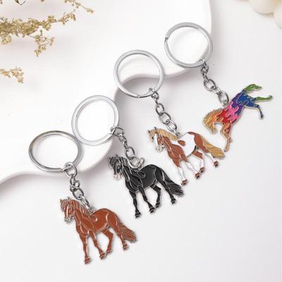 Креативный Металлический Брелок-Подвеска Zodiac Horse Маскот 2026 Года Лошади Брелок для Ключей Автомобиля Подвеска на Сумку Подарки на Год