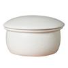 Taisei Kiln Small White Banko Ware Earthenware Rice Container, Heat-Resistant, Microwave, Oven, and Dishwasher Safe, Rice Storage Container
