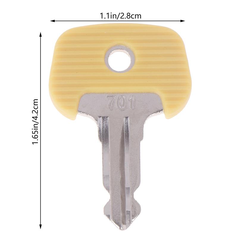 2Pcs 701 Forklift Ignition Key For Trucks 28520480 Yellow Ignition Key Power Start Key Manual Electric Forklift Accessories