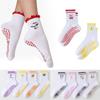 Harajuku Street Pilates Socks Breathable Cherry Embroidery Socks New Yoga Socks