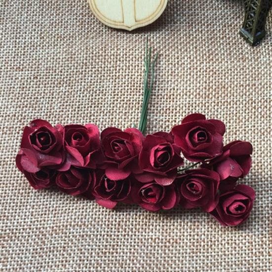 12шт искусственный цветок розы дома день рождения свадьба праздничная вечеринка DIY украшения