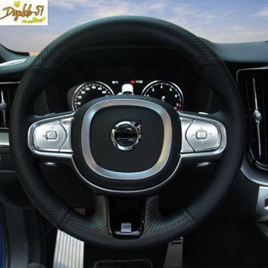 ABS Chrome Inner Steering Wheel Button Cover Decor 4X For Volvo XC90 2016-2020