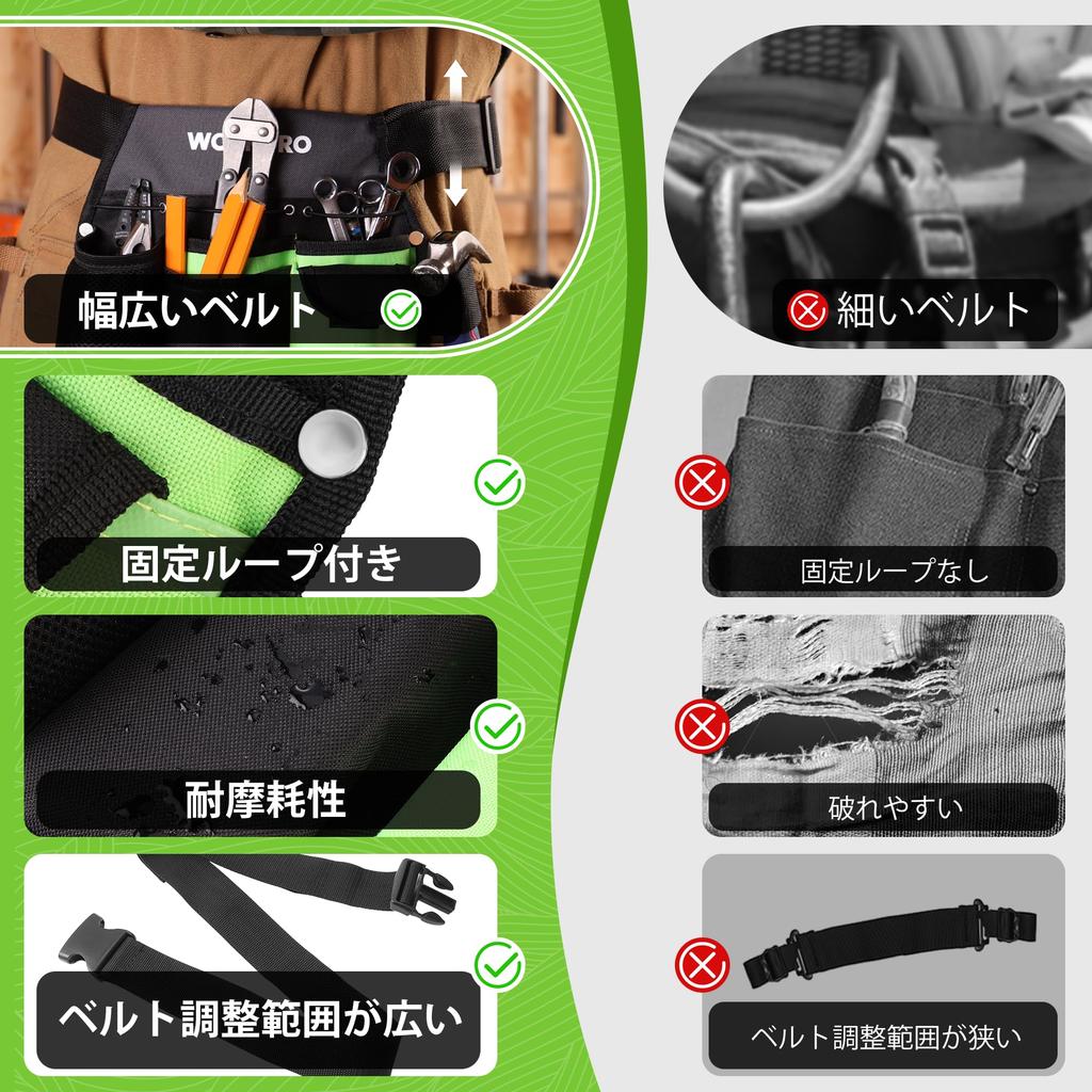 WORKPRO Gardening Gardening Waist 600D Oxford Fabric with Multifunctional Pruning Shears Gardening Total Belt Length Adjustable Size Tools Sold Pouch,