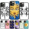 Забавный чехол для телефона Солнце Луна Для iPhone 17 Air 15 16 Чехол 11 13 14 Pro Max 12 Plus Max Fundas