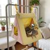 Bite Resistant Hanging Parrot Nest Breathable Net Bird House Triangle Bird Hammock  Bird Cage