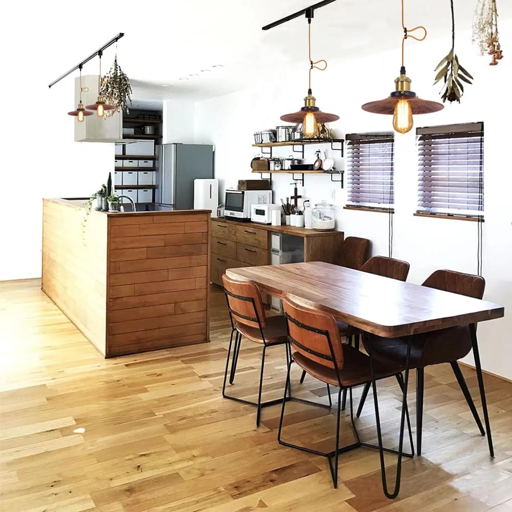 Retro pendant hanging ceiling Nordic modern industrial E26 bulb not steel for dining interior ceiling light fixture retro 2 reddish-bronze light,