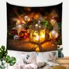 Christmas Elk Floor Lamp Tapestry Holiday Festival Bedroom Living Room Background Decoration Hanging Cloth