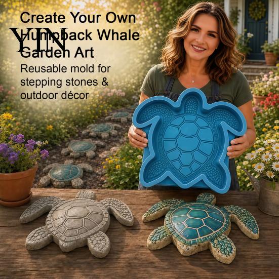 Ocean Animal Shape Casting Form Themed Stepping Stone Silicone Mold for DIY Garden Patio Walkway Path Decor, Reusable Concrete Animals Mold,