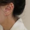 2025 New Fashion Gold Color Circle Non-Piercing Ear Clip Earrings for Women Man Fake Piercing Ear Cuff Earrings Zircon Set Gift
