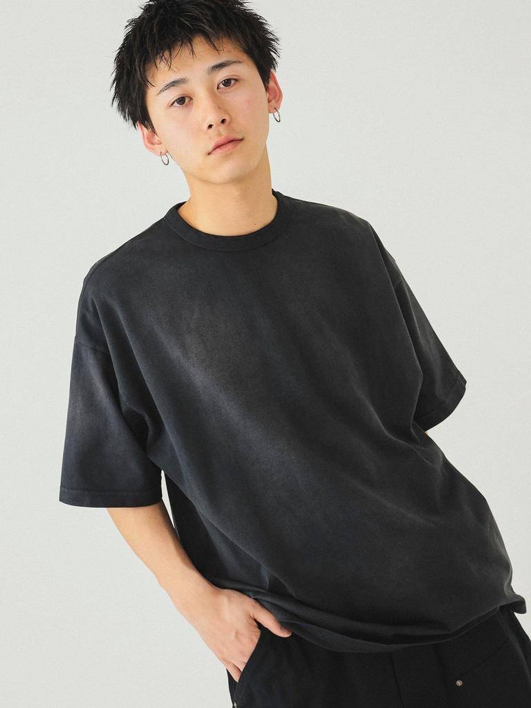 Футболка Vintage Like Fade ЧЕРНАЯ M 11041285146 [BEAMS] Футболка из натуральной кожи мужская