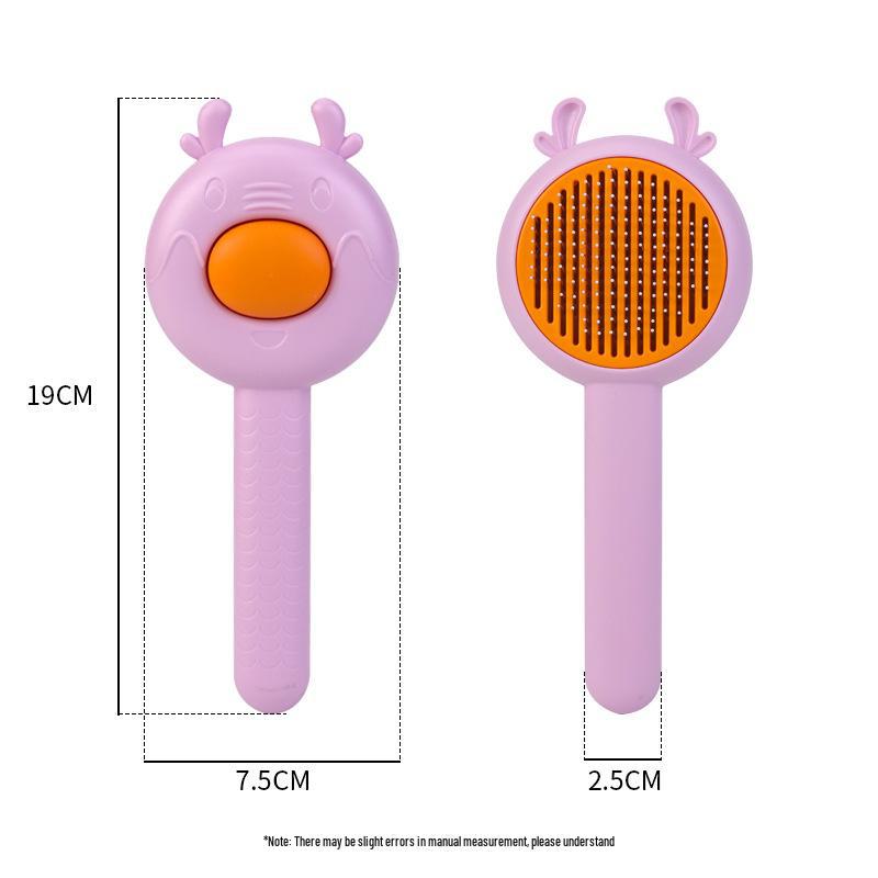 Dual-Function Pet Grooming Comb: Detangling & Massage Brush for Cats