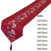 With Tassel Red Chinese Style Table Runner Cotton Linen Table Cover TableCloth  Wedding Party