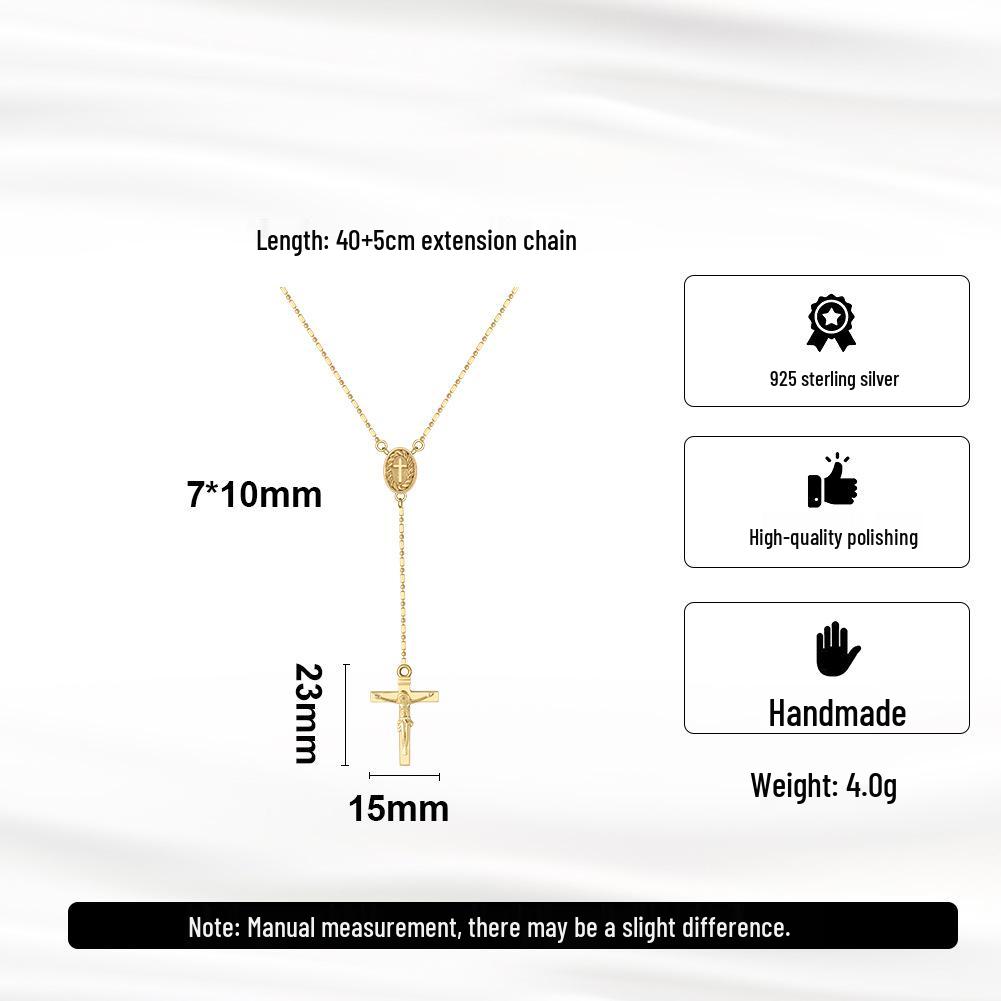 Ожерелье из стерлингового серебра 925 пробы Y-образной формы с крестовым замком, популярное женское украшение-цепочка для ключицы